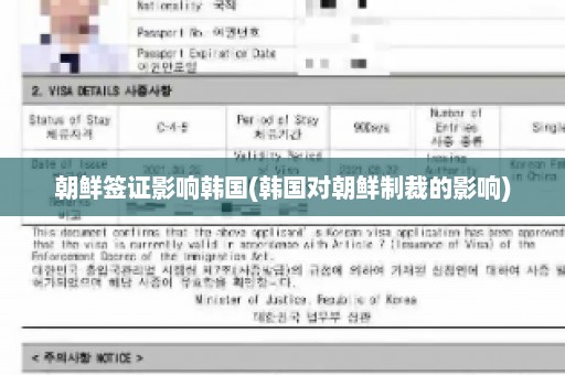 朝鲜签证影响韩国(韩国对朝鲜制裁的影响)