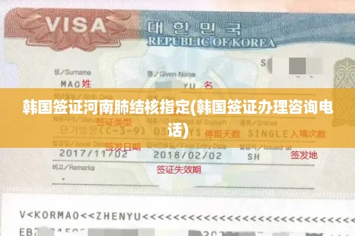 韩国签证河南肺结核指定(韩国签证办理咨询电话)