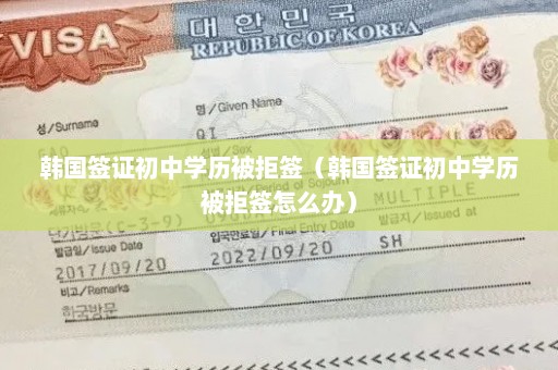 韩国签证初中学历被拒签（韩国签证初中学历被拒签怎么办）