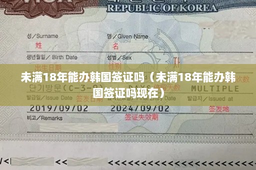 未满18年能办韩国签证吗（未满18年能办韩国签证吗现在）