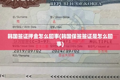 韩国签证押金怎么回事(韩国保签签证是怎么回事)
