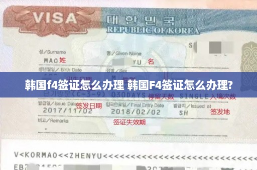 韩国f4签证怎么办理 韩国F4签证怎么办理?