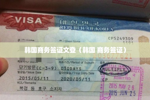韩国商务签证文登（韩国 商务签证）