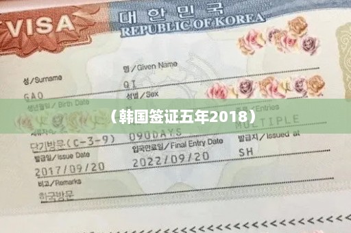（韩国签证五年2018）