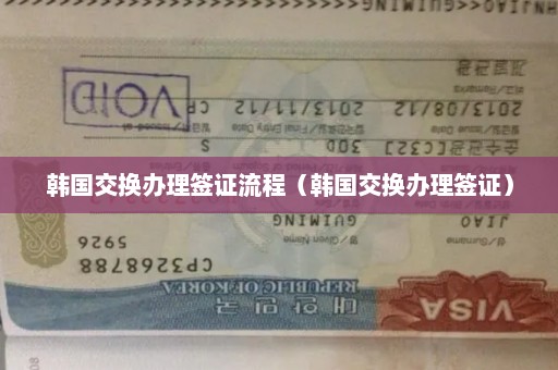 韩国交换办理签证流程（韩国交换办理签证）