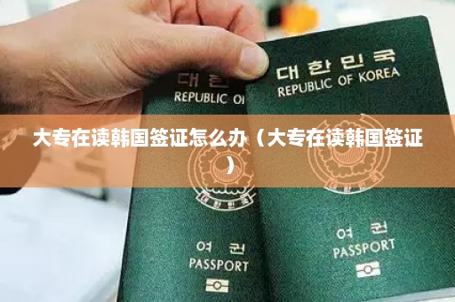大专在读韩国签证怎么办（大专在读韩国签证）