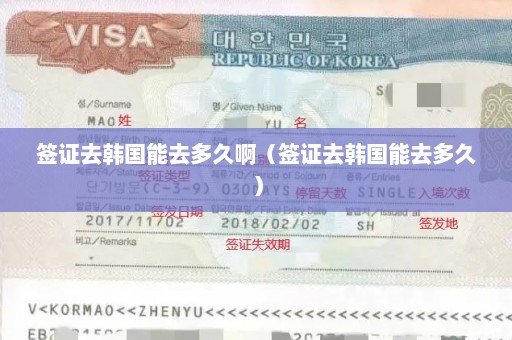 签证去韩国能去多久啊（签证去韩国能去多久）