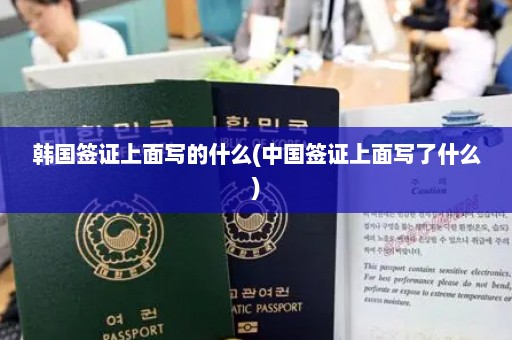 韩国签证上面写的什么(中国签证上面写了什么)