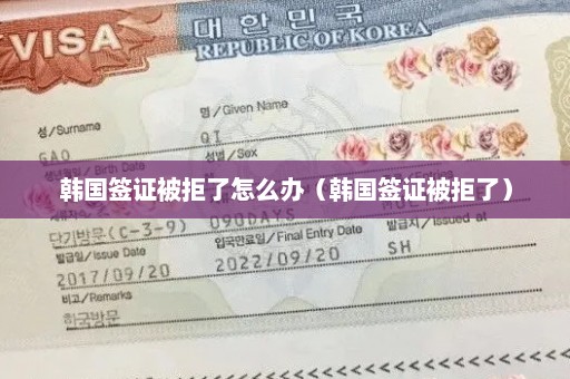 韩国签证被拒了怎么办（韩国签证被拒了）