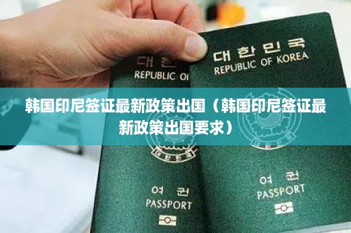 韩国印尼签证最新政策出国（韩国印尼签证最新政策出国要求）