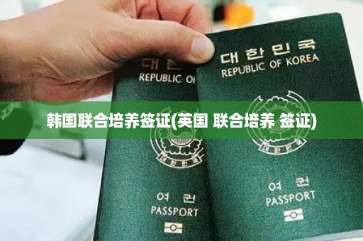 韩国联合培养签证(英国 联合培养 签证)
