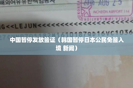 中国暂停发放签证（韩国暂停日本公民免签入境 新闻）