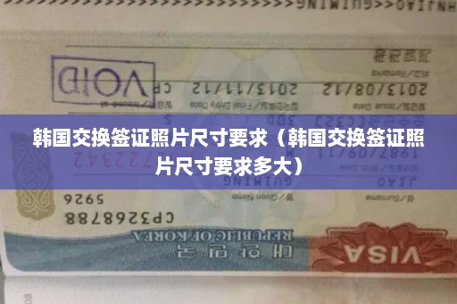 韩国交换签证照片尺寸要求（韩国交换签证照片尺寸要求多大）