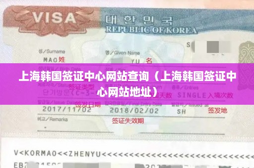 上海韩国签证中心网站查询（上海韩国签证中心网站地址）