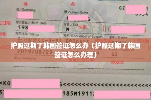 护照过期了韩国签证怎么办（护照过期了韩国签证怎么办理）