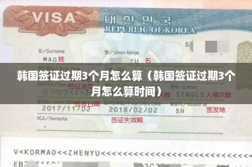 韩国签证过期3个月怎么算（韩国签证过期3个月怎么算时间）