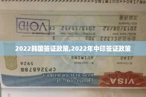 2022韩国签证政策,2022年中印签证政策