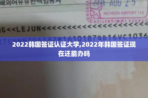 2022韩国签证认证大学,2022年韩国签证现在还能办吗