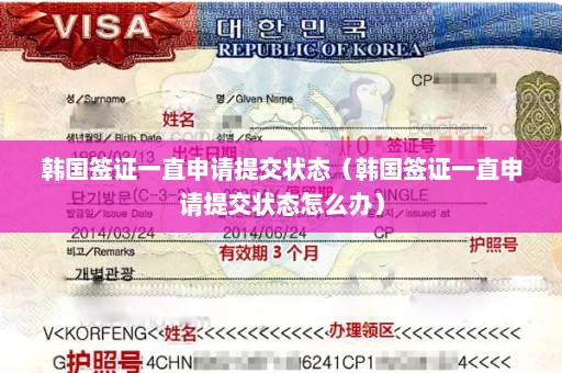 韩国签证一直申请提交状态（韩国签证一直申请提交状态怎么办）