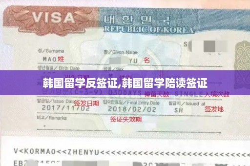 韩国留学反签证,韩国留学陪读签证
