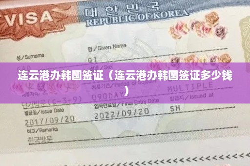 连云港办韩国签证（连云港办韩国签证多少钱）